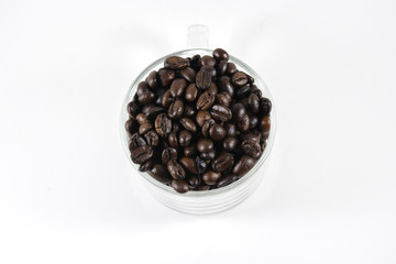 coffee beans in a cup