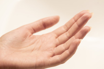 hand palm close up 