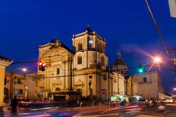 Fototapeta na wymiar Guatemala City, Iglesia La Merced, Guatemala