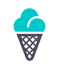 New gray turquoise icon on a white background