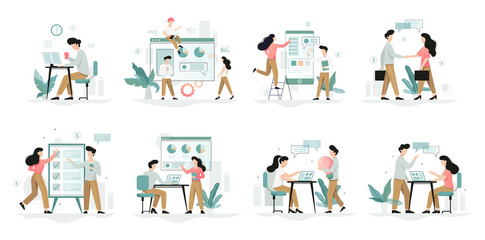 Obraz premium Business people character set. Person in suit