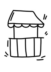 BAZAAR icon. market outline. Design elements for Websites, Banners, Posters, Signs. flat on white background.