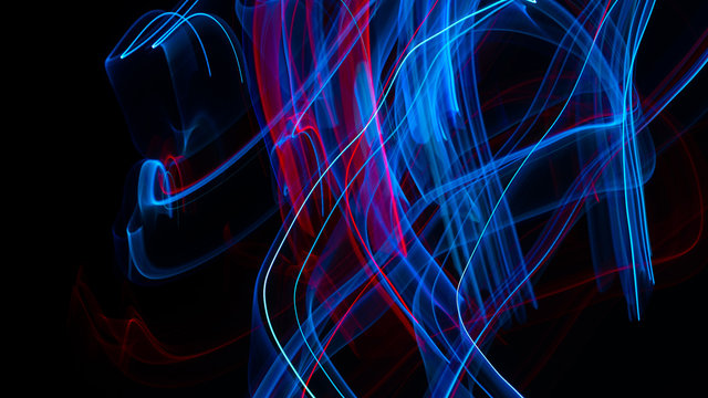multicolor led light painting round trails abstract background - Powered by Adobe