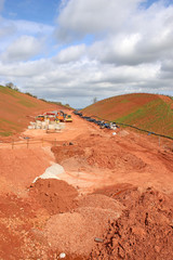 Road bypass construction site