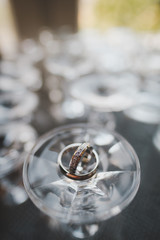 wedding rings in a box