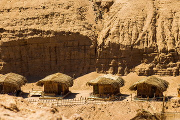 The bedouins tent in the sahara, morocco