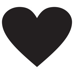 Heart shape Black Icon