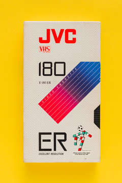 JVC VHS video cassette, retro video technology