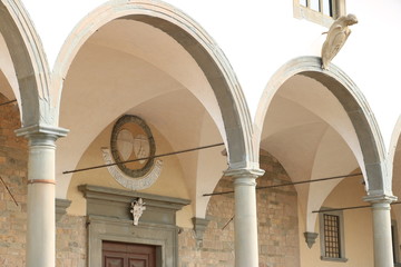 Portico of the Basilica of Santa Maria in Impruneta, near Floren