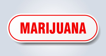 marijuana sign. marijuana rounded red sticker. marijuana
