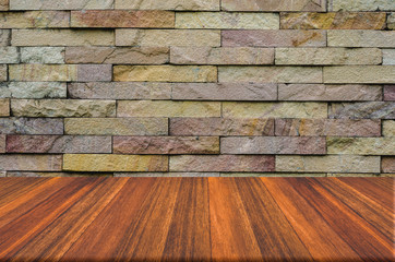 old brick wall and wooden floor