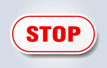 stop sign. stop rounded red sticker. stop