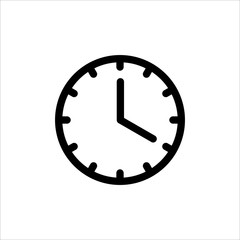 Clock icon. Symbol of time with trendy flat line style icon for web, logo, app, UI design. isolated on white background. vector illustration eps 10