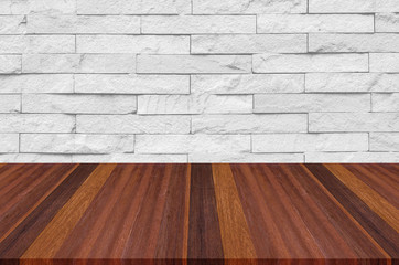 white wall and wooden floor