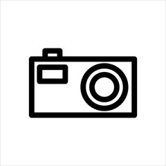 Camera icon. Symbol of Gadget or Device with trendy flat line style icon for web site design, logo, app, UI isolated on white background. vector illustration eps 10