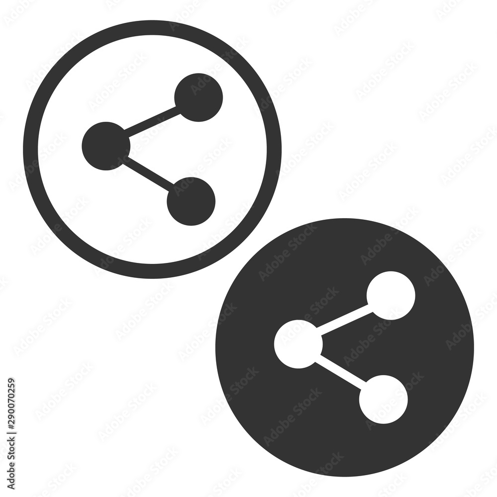 Poster connection and share icon vector image