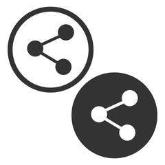 Connection and share icon vector image