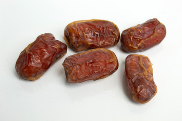 dates fruit whit  isolated on white background