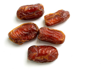 dates fruit whit  isolated on white background
