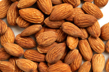 almond seed isolated on white background