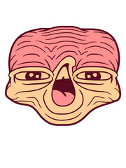 alien monster hässlich falten alt horror komisch cartoon clipart gesicht kopf augen mund cool comic lustig