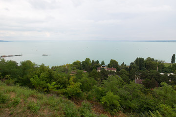 Fototapeta na wymiar ハンガリー　ティハニ　バラトン湖