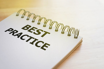 Best practice word on the book;Business concept