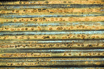 Old rusty zinc wall surface  galvanized, corrugated iron siding vintage texture background