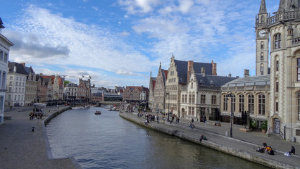 Naklejka premium Gent is very beautiful city in Belgium