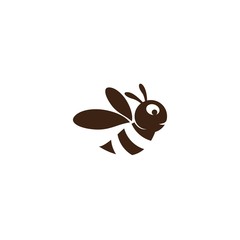 Bee logo vector icon
