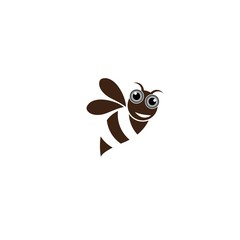 Bee logo vector icon
