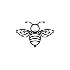 Bee logo vector icon