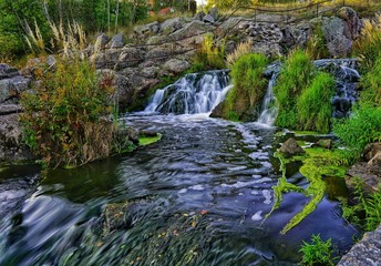 Small river and waterfall