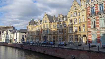 Naklejka premium Gent is very beautiful city in Belgium