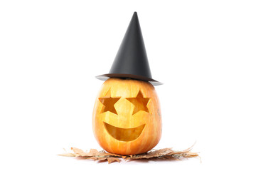 Halloween decorative pumpkin isolated on white background - Powered by Adobe