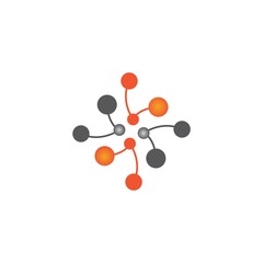 Molecule logo template vector icon
