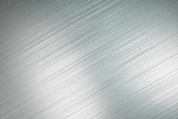 Abtsract background with light grey polished metal diagonal lines with light spots.