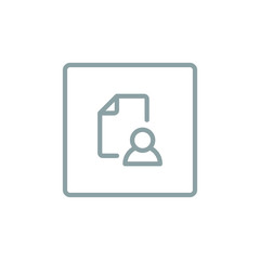the files with the person icon. personal files icon design. line art style vector illustration eps 10