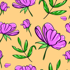 seamless pattern with flowers