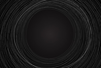 Digital black background of many circles of rods