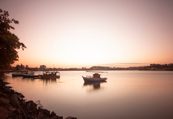 Sunset view at Pontal Bay in the city of Ilhéus, Bahia
