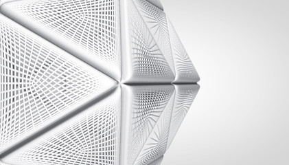 Abstract white Architecture Background. 3d Render illustration.