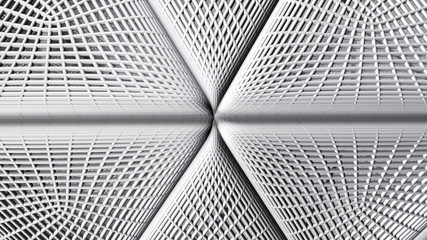 Obraz premium Abstract white Architecture Background. 3d Render illustration.