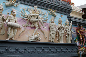 Fototapeta premium hindu temple (Sri Senpaga Vinayagar) in singapore
