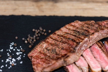 Steaks from fresh meat