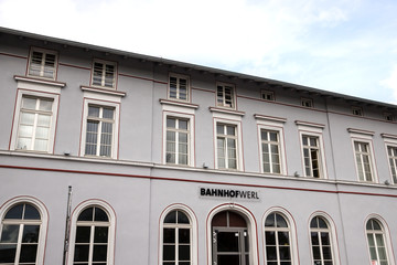 Obraz premium historic train station werl in germany
