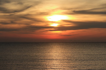 set of pictures of the beauty of nature at sunrise morning. Make the sea and the sky beautiful