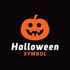 Halloween Logo design with Pumpkin Emblem vector concept and Modern icon. Pumpkin   Halloween Symbol. Logo for Company and Business.