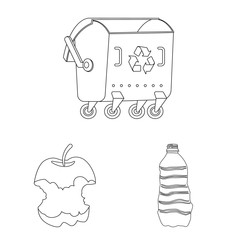 Vector illustration of order and recycling logo. Set of order and sort vector icon for stock.