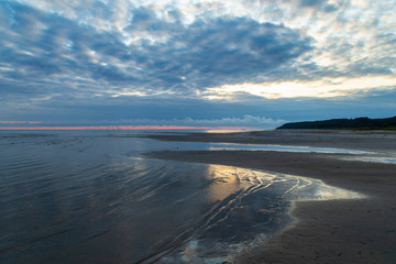 sunrise at a nordic beach